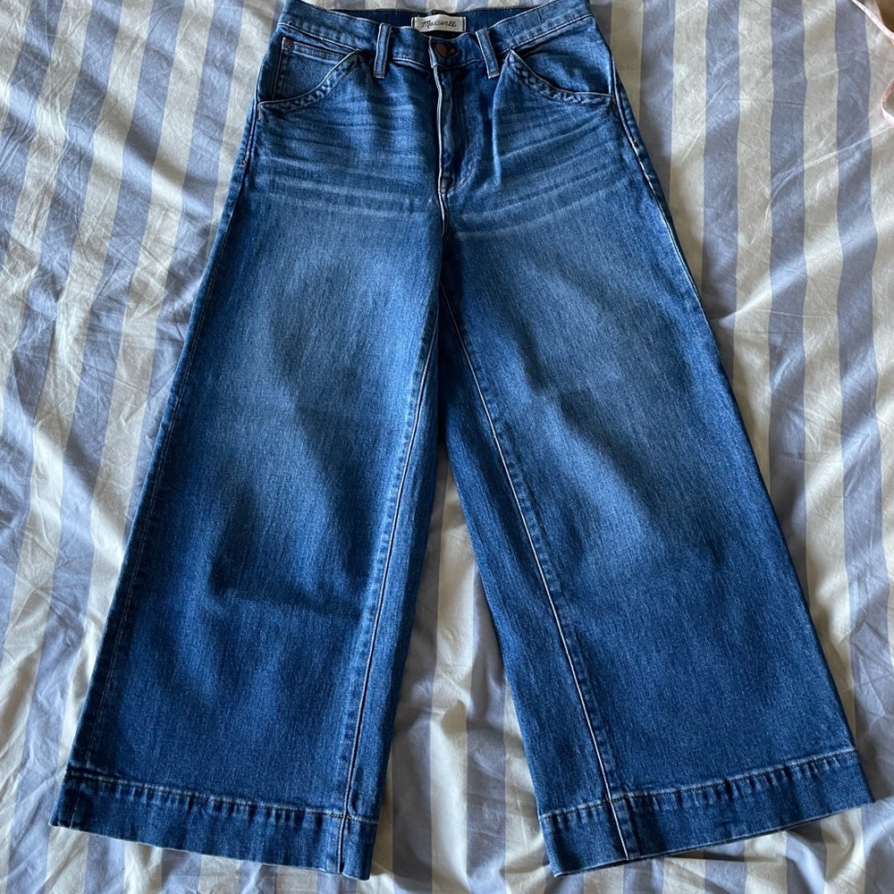 madewell wide leg crop jeans size 26